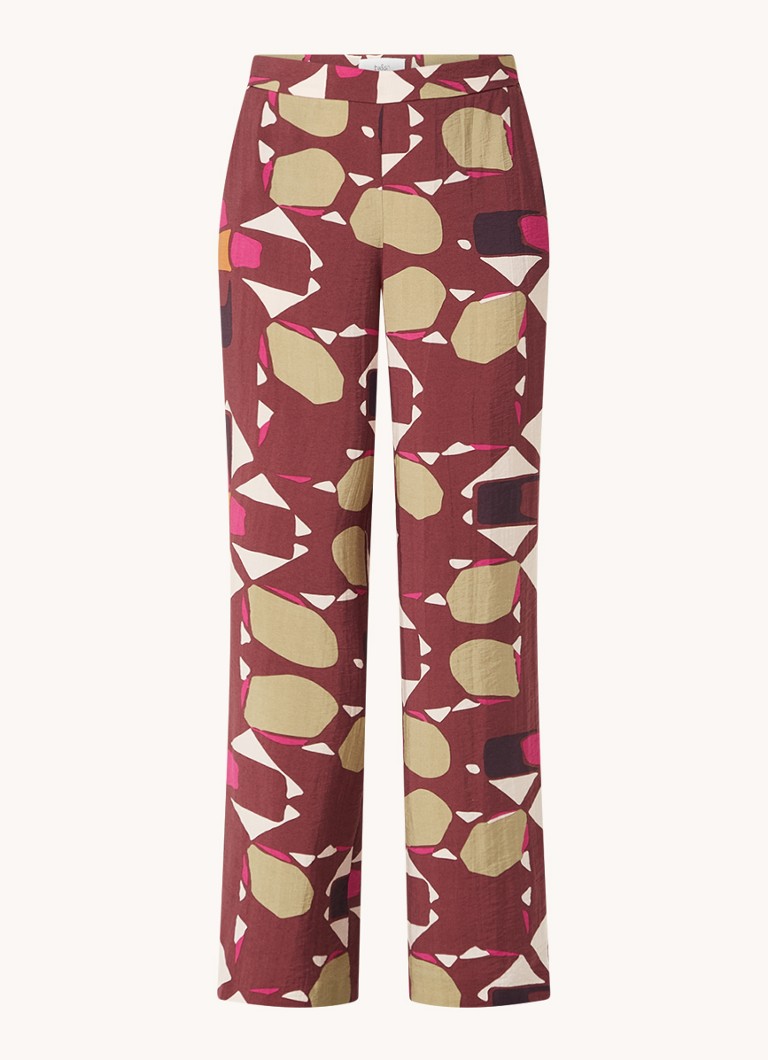 Pantaloni Aaron a vita alta e gamba larga di ba&sh, in misto lyocell stampato.