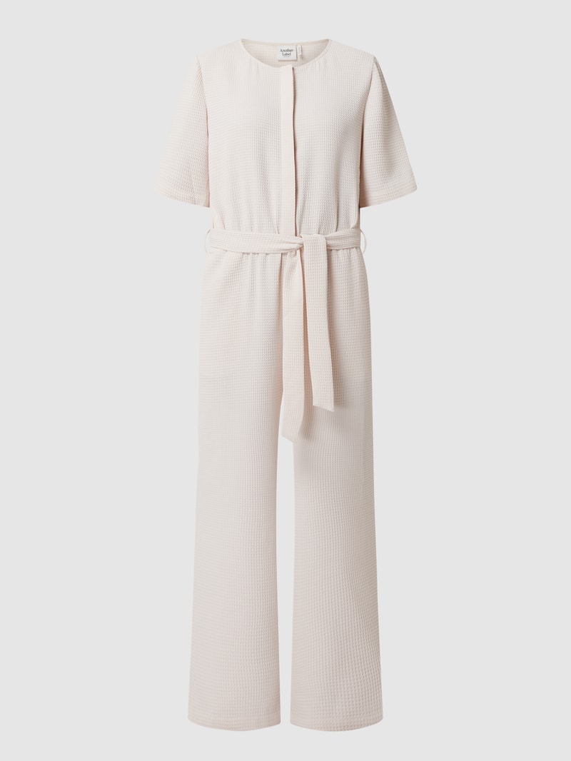 Jumpsuit mit Waffelstruktur Modell 'Roubaix' in sand