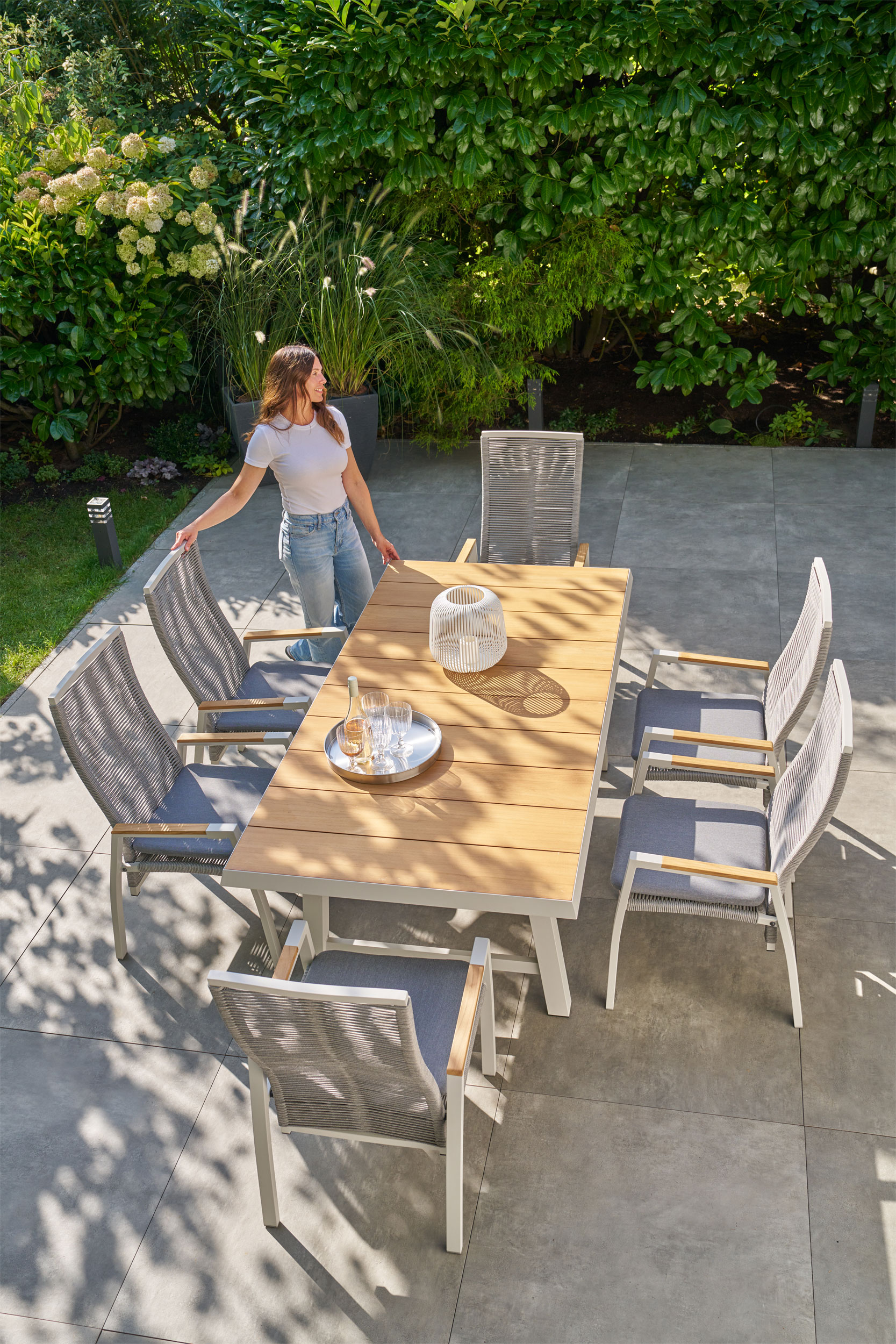 OUTDOORAusziehtisch Teakplatte Garten