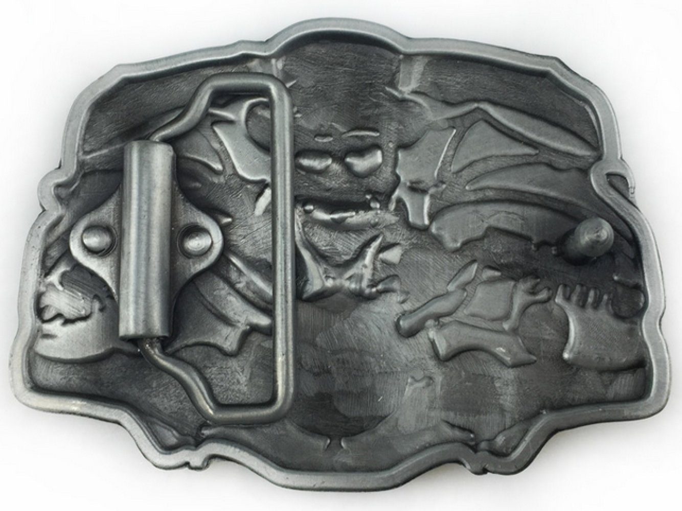 Ware aus aller Welt Gürtelschnalle Skull Totenkopf Motorrad Biker Gürtelschließe Wechselschnalle Buckle