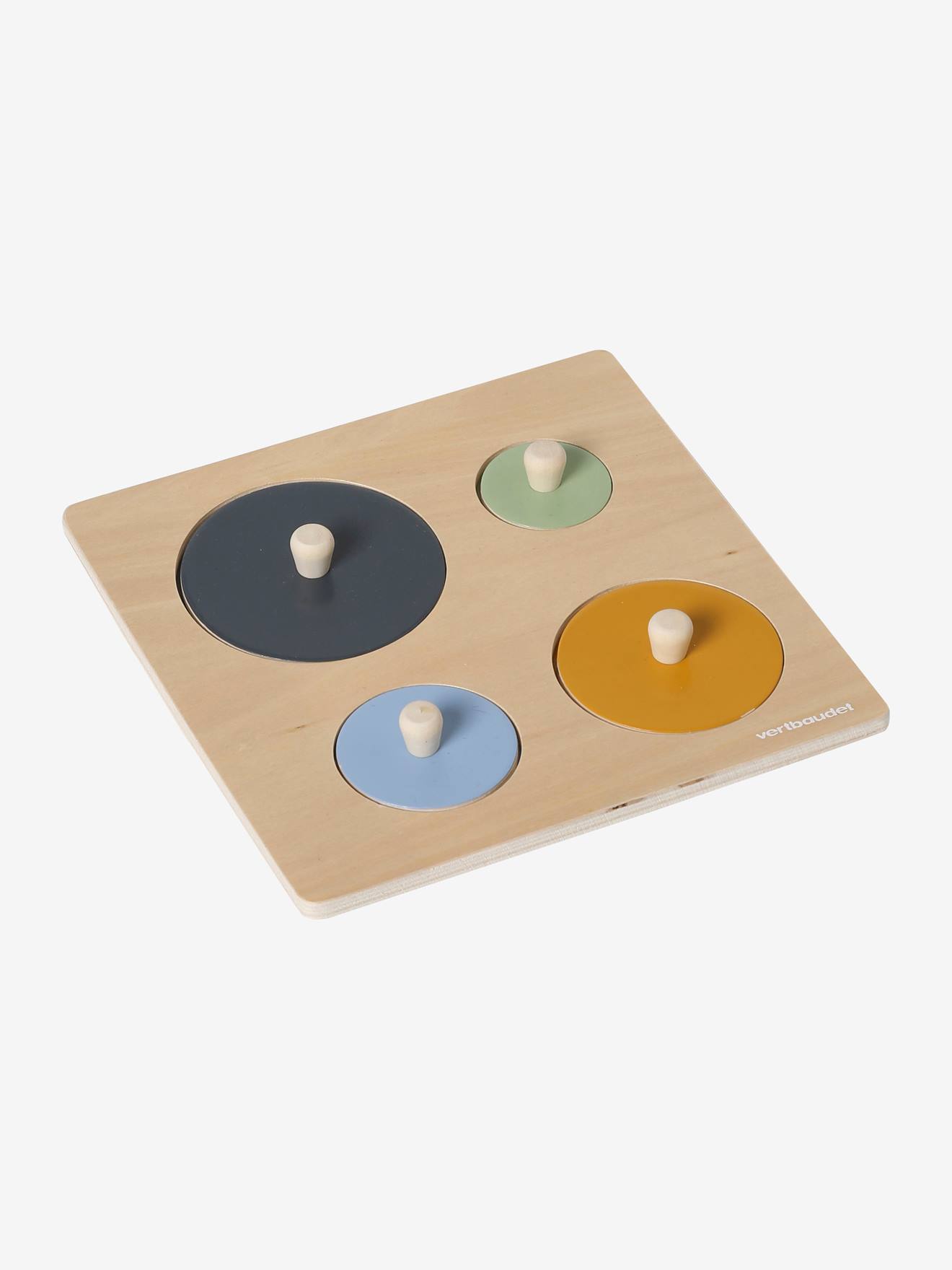 Puzzle formes rondes animaux en bois FSC® multicolore