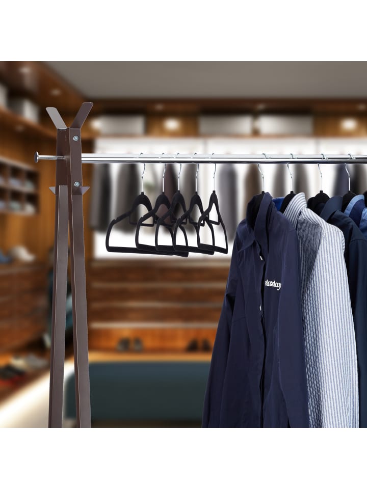 relaxdays 30er Set: Kleiderbügel in Schwarz günstig kaufen onesize