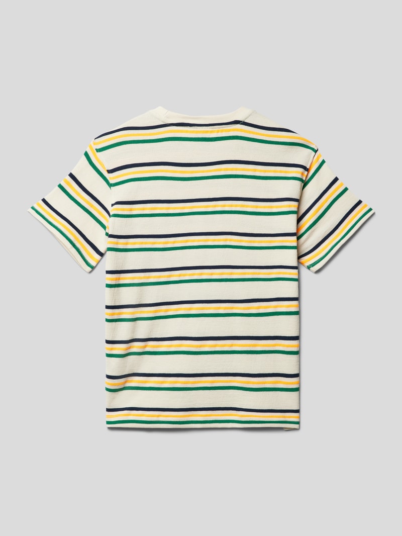 T-Shirt mit Streifenmuster Modell 'JOPPE' in offwhite