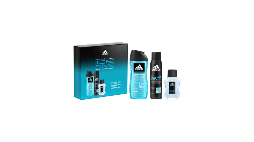 adidas Ice Dive Eau de Toilette + Deo Body Spray + Duschgel  Geschenkpackung