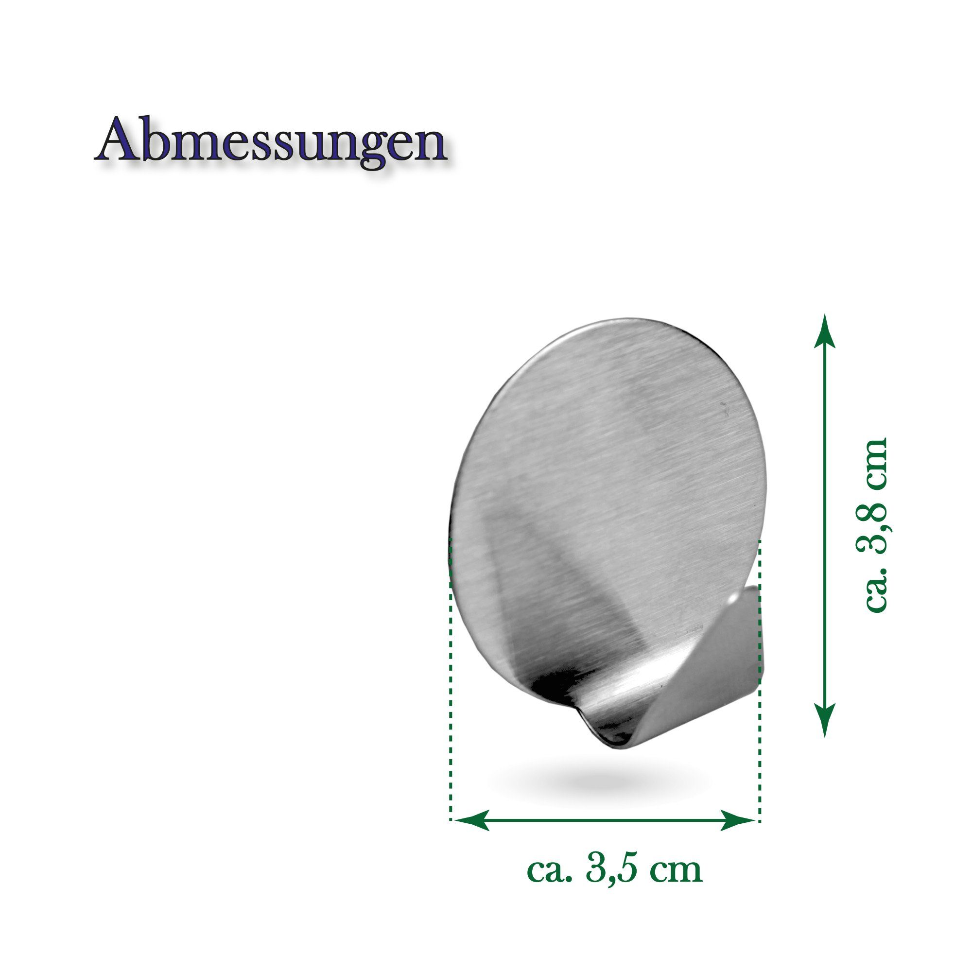 Bestlivings Wandhaken Wandhaken Edelstahl, selbstklebend, 4er, Badezimmer, Türen, Duschen, Badewannen, Vorhänge, Küche, (4-St), Silber aus Edelstahl, Rostfrei Aufhänger Bilderhaken ohne Bohren