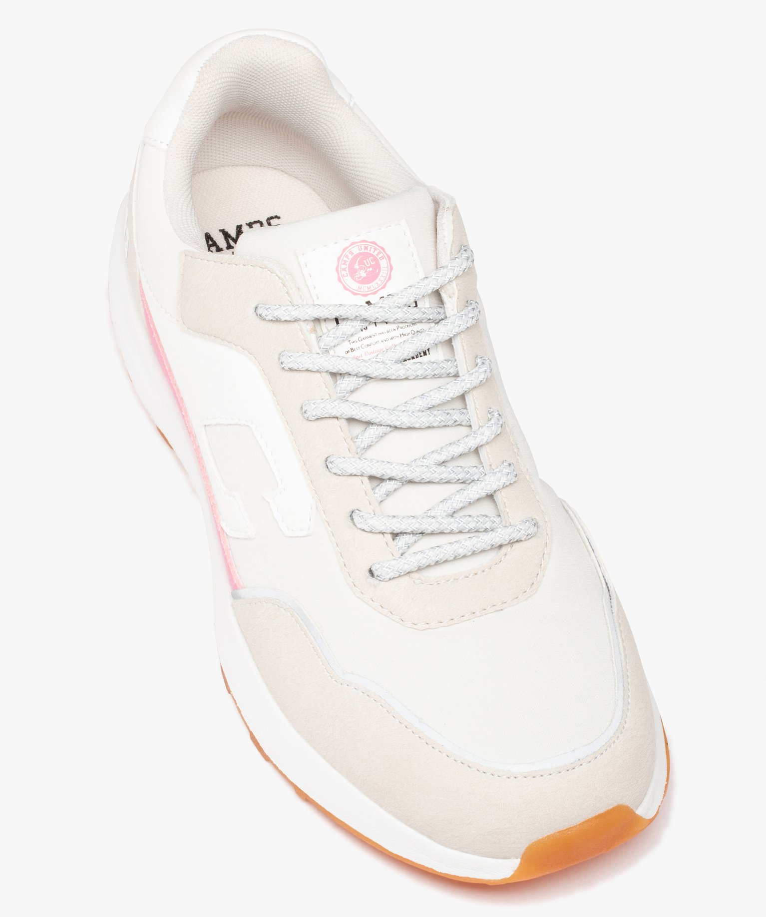 Baskets femme retro running à lacets - Camps United gris | GEMO