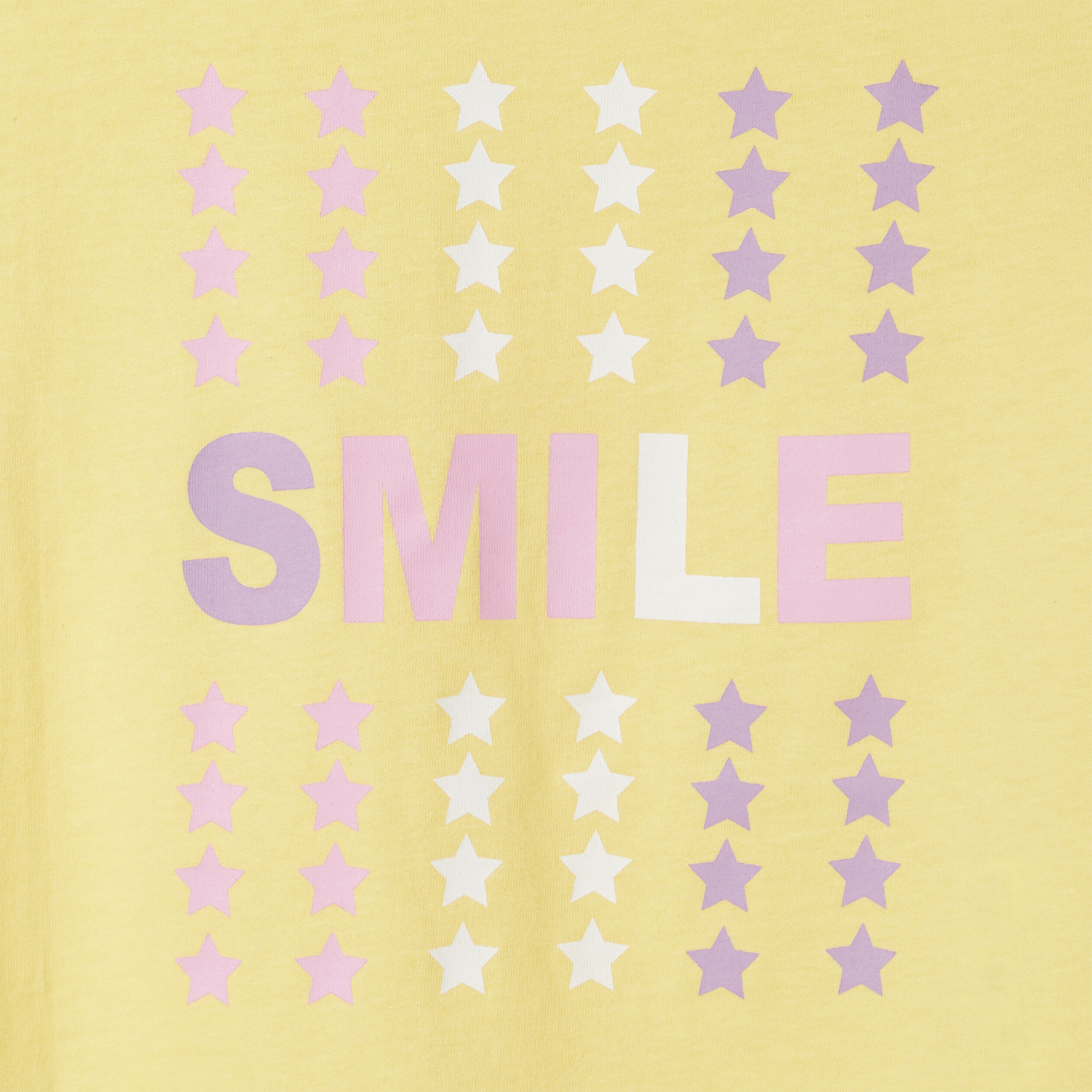 T-shirt manches courtes jaune clair fille | La Halle