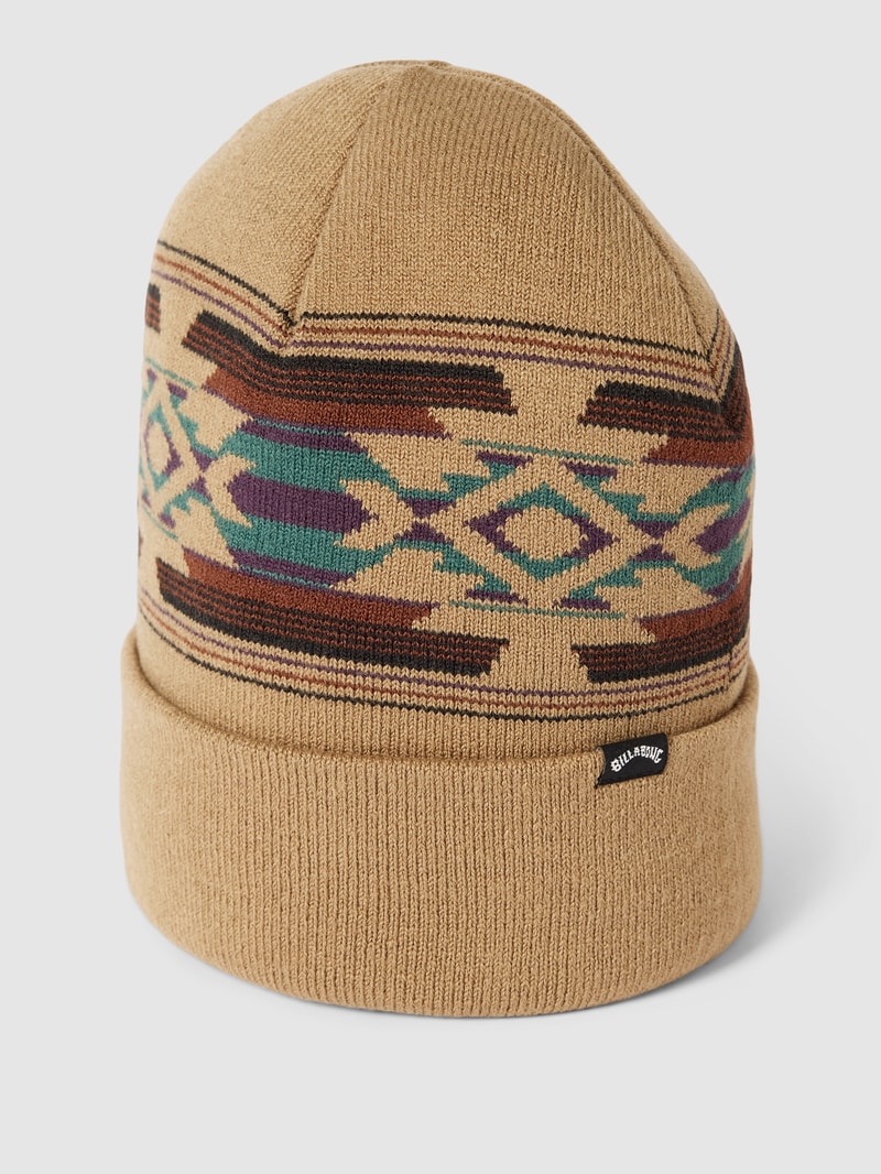 Beanie mit Stretch-Anteil in camel
