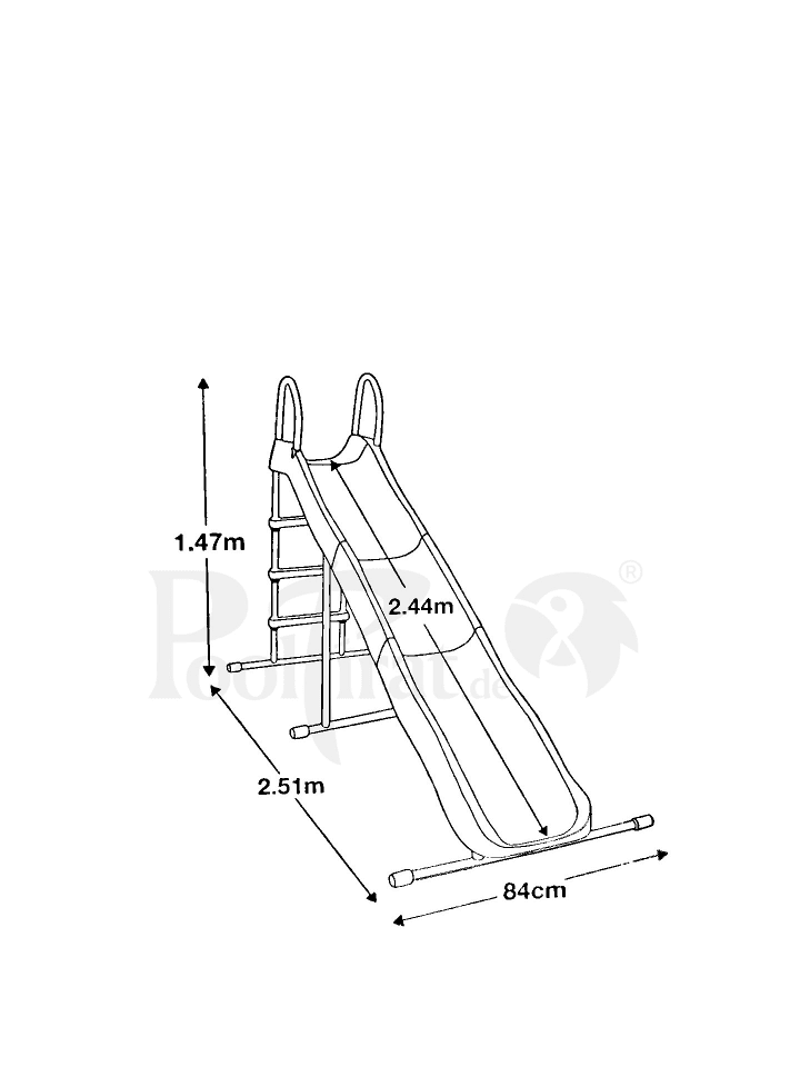 Intex Rutsche (251x84x147cm) in blau günstig kaufen onesize