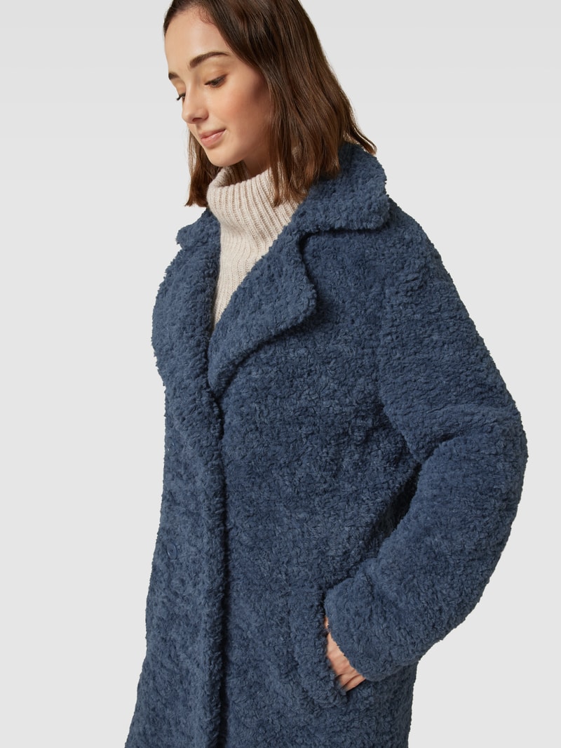Mantel mit Teddyfell Modell 'Nellie' in anthrazit