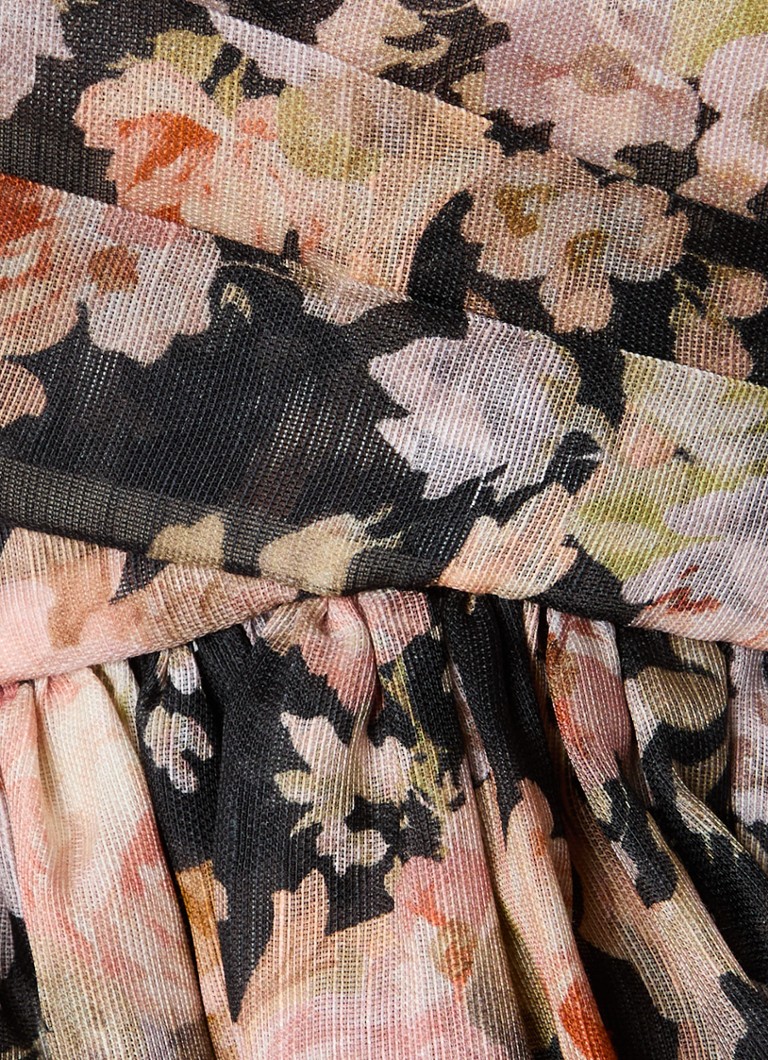 Zimmermann mini dress in silk blend with floral print
