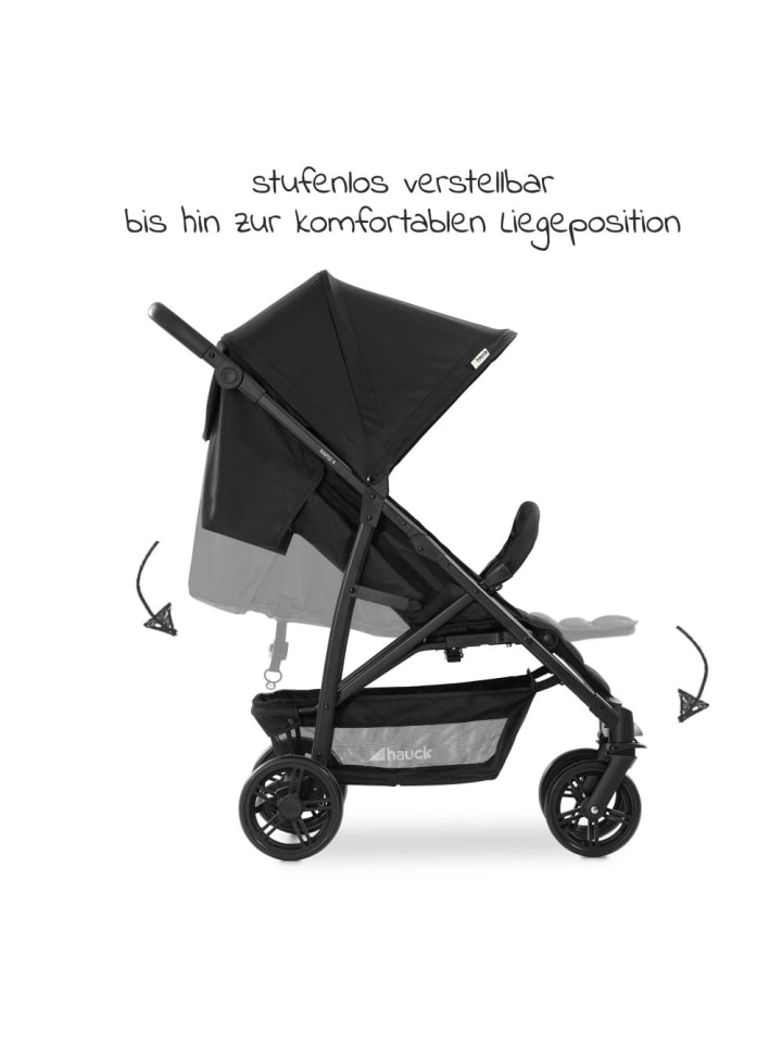 Hauck Buggy & Sportwagen Rapid 4 (bis 25 kg) - Black in schwarz günstig kaufen onesize