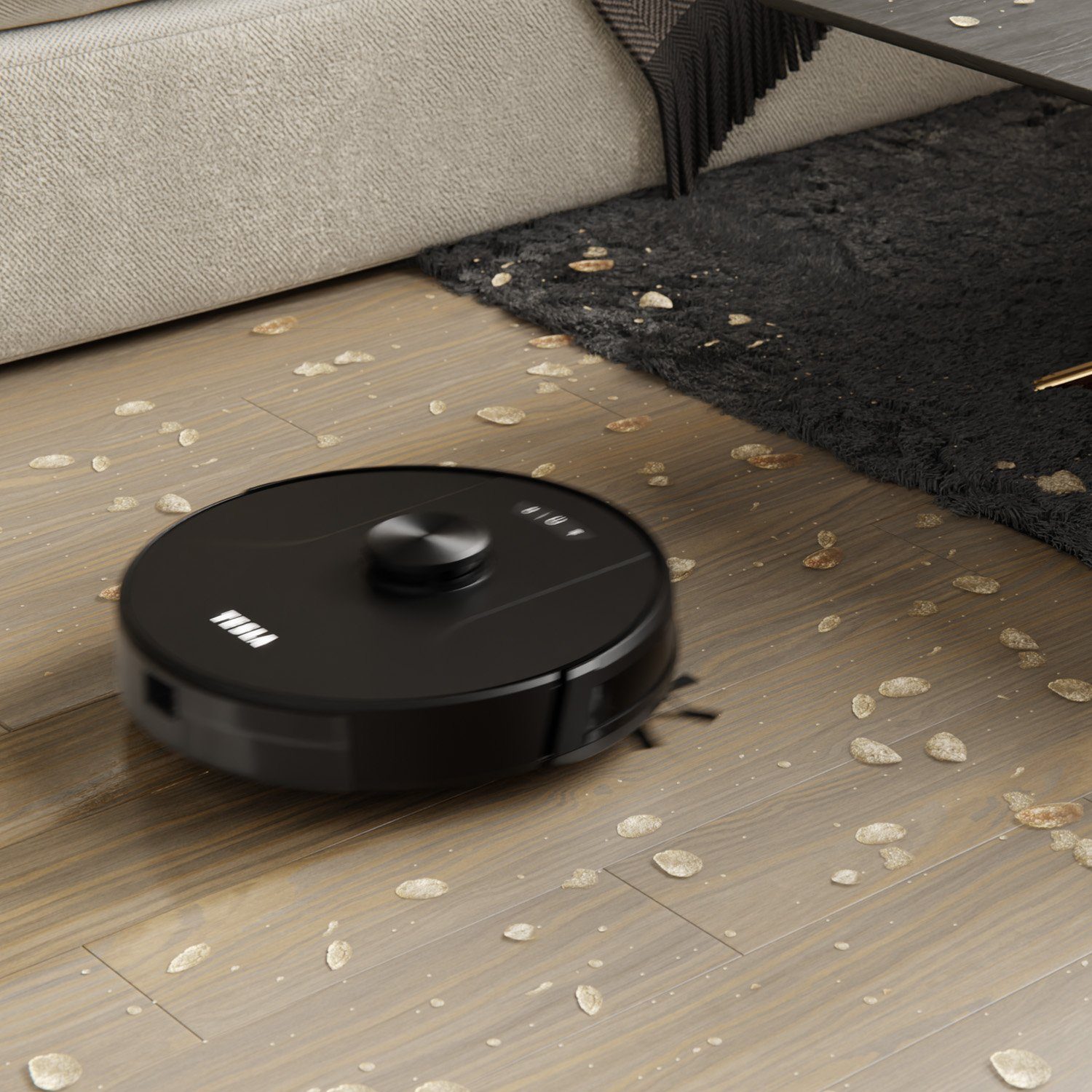 TESLA Nass-Trocken-Saugroboter TESLA Smart Robot Vacuum Laser AI200 - Saug- und Wischroboter, Lasernavigation