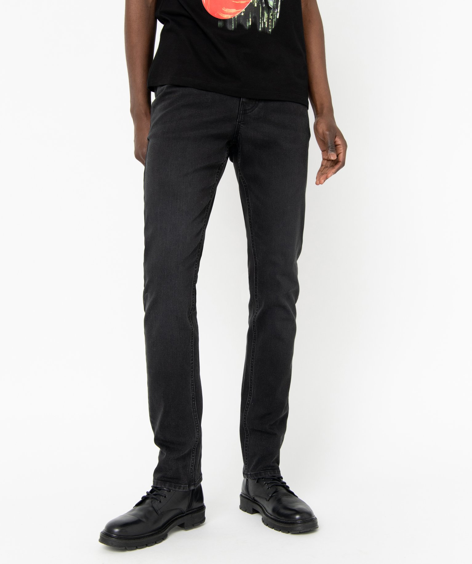 Jean homme écoresponsable coupe slim noir | GEMO