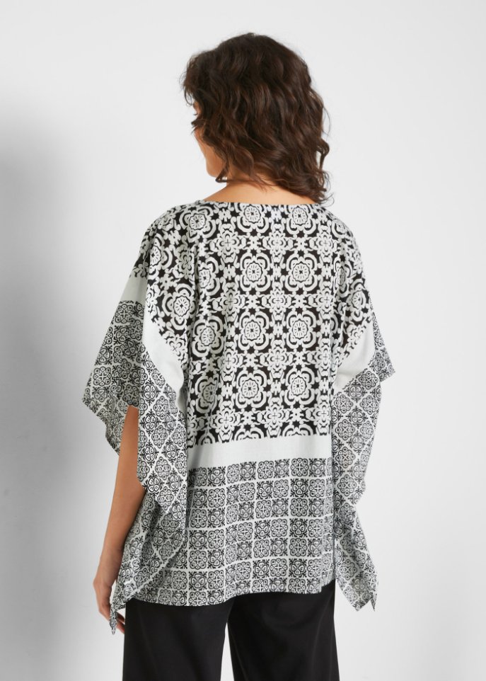Baumwoll-Kaftan-Oversize-Bluse