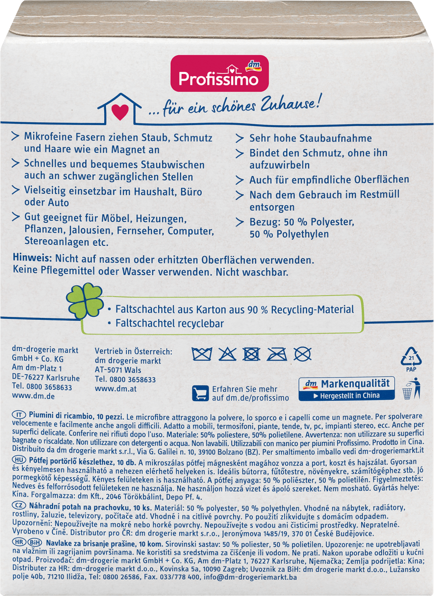 Staubwedelbezüge Nachfüllpack, 10 St