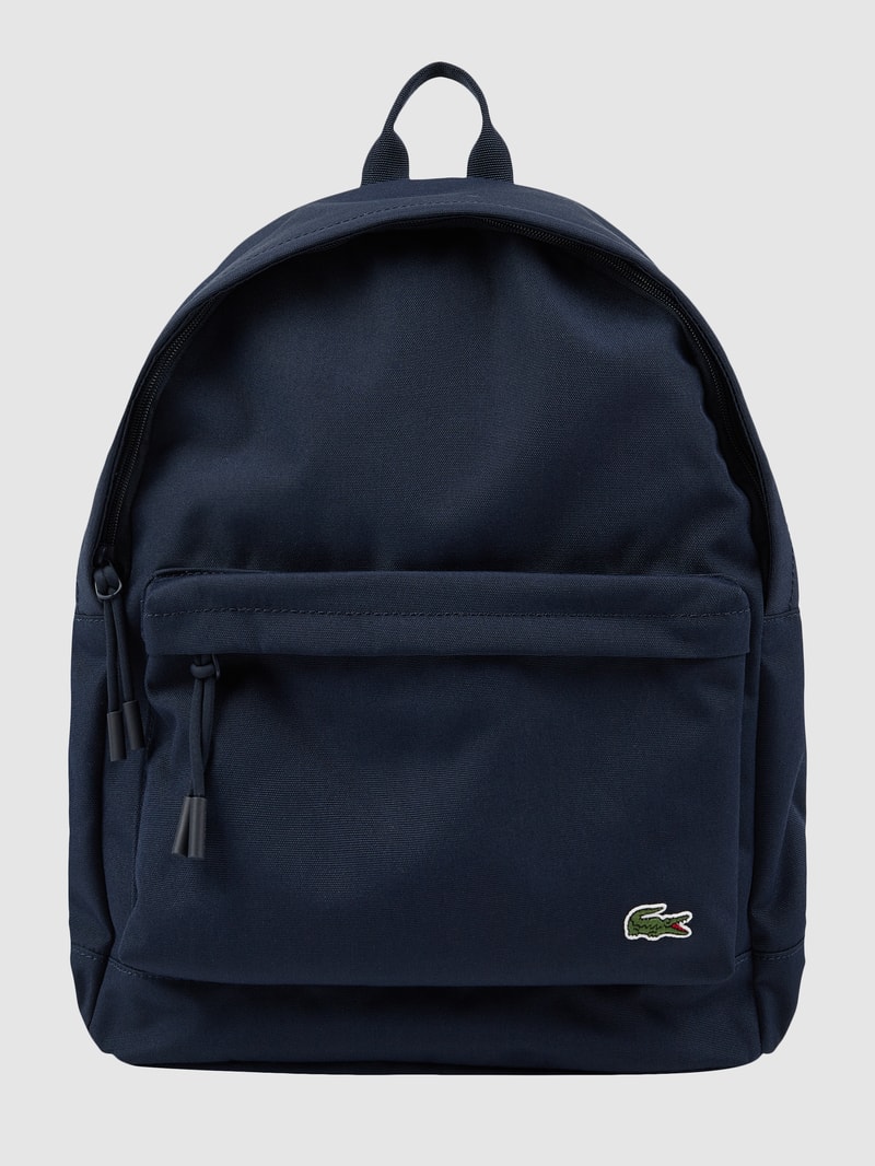 Rucksack mit Logo-Badge in marineblau