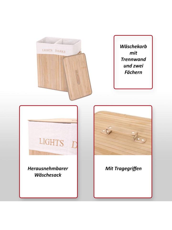 MCW Wäschekorb C21, Naturfarben günstig kaufen onesize