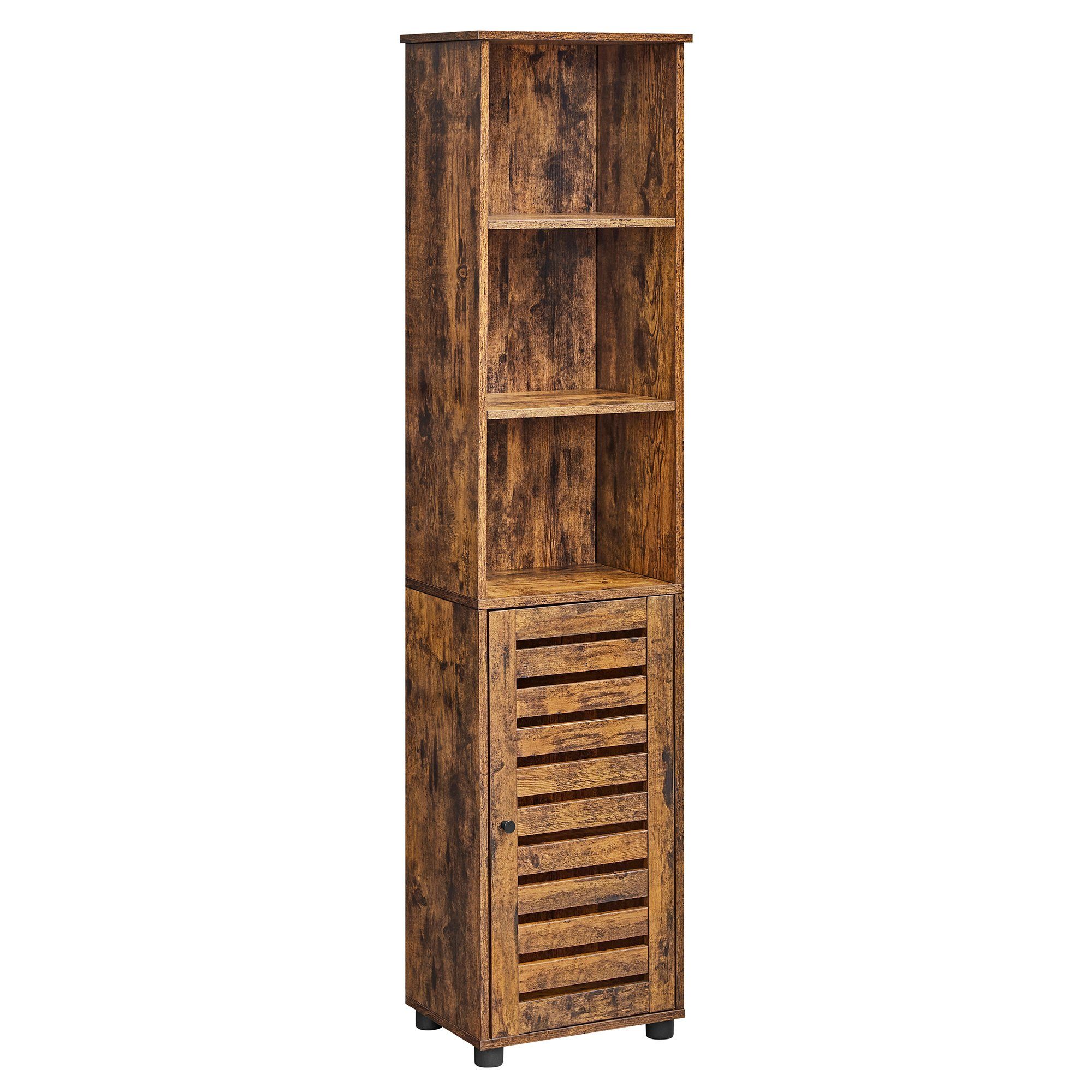 VASAGLE Badkommode, Badezimmerschrank, Hochschrank, verstellbare Einlegeböden