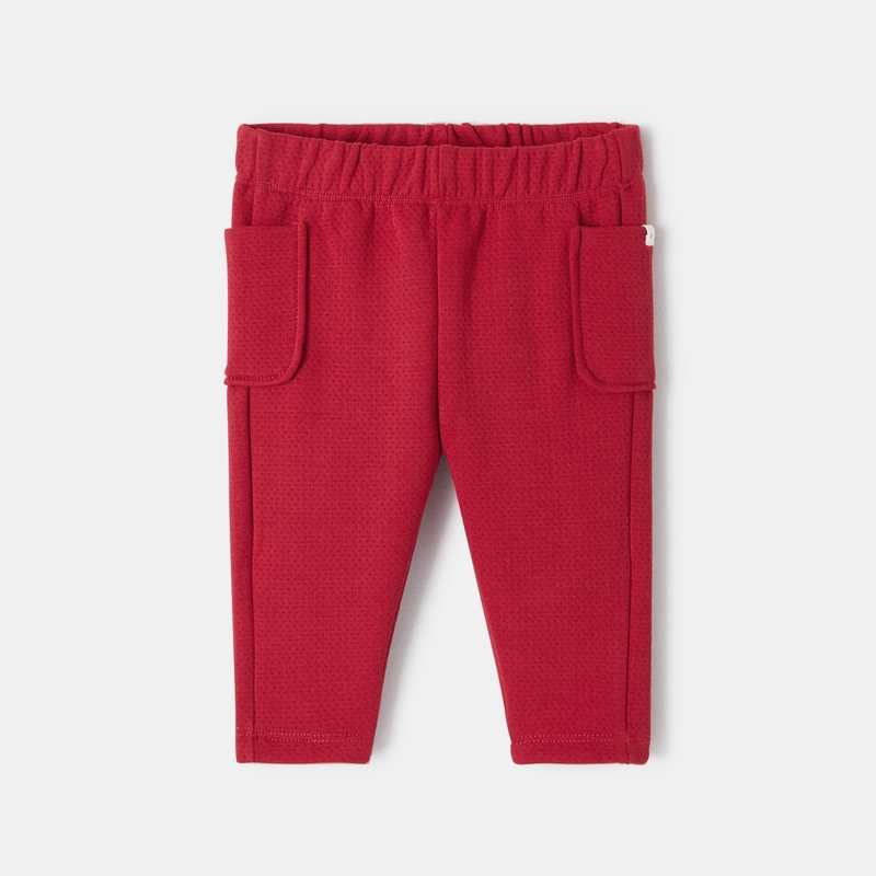 Pantalon en molleton piqué rouge bébé fille Absorba