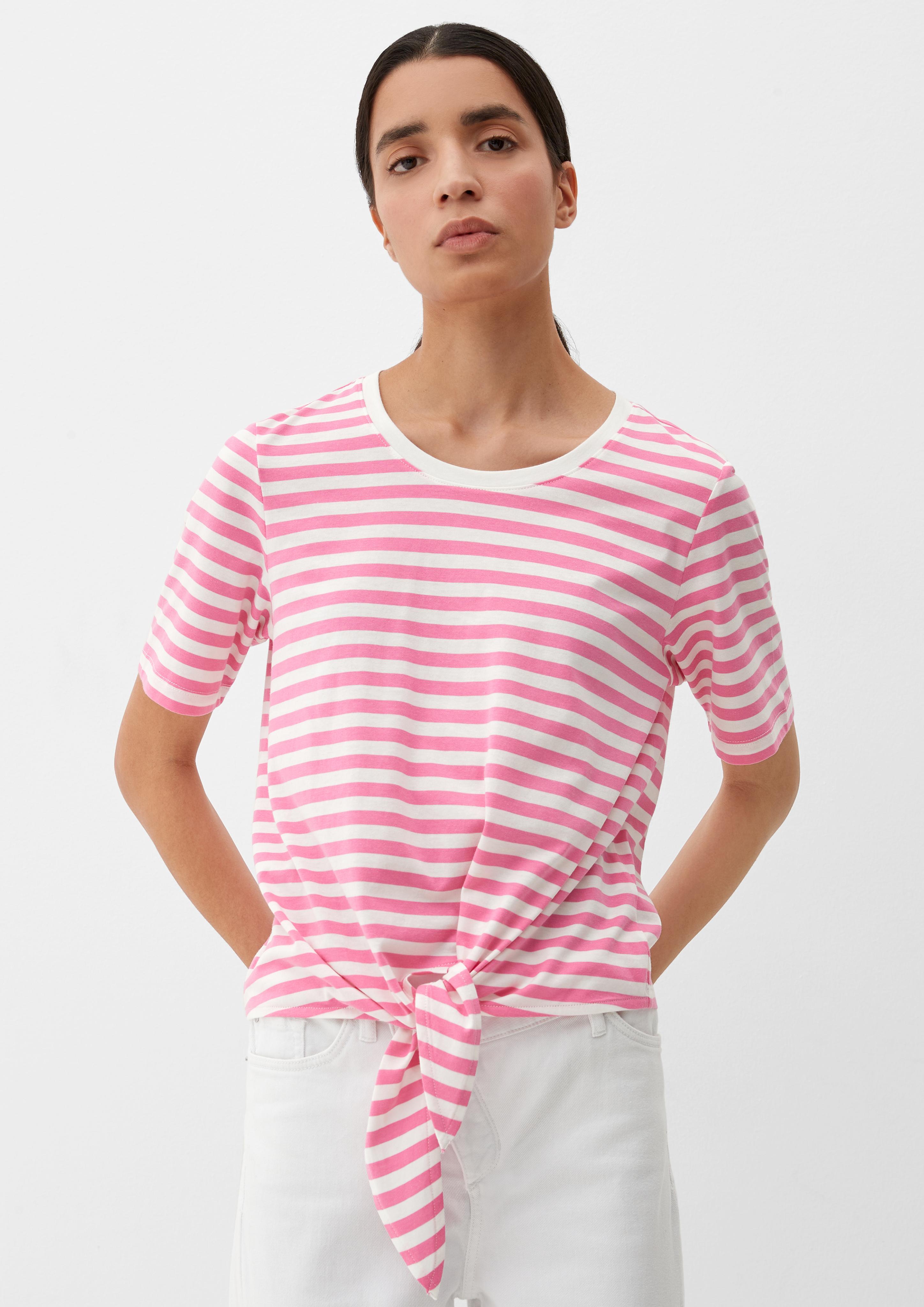 Streifenshirt mit Knoten-Detail  2130318-44G9