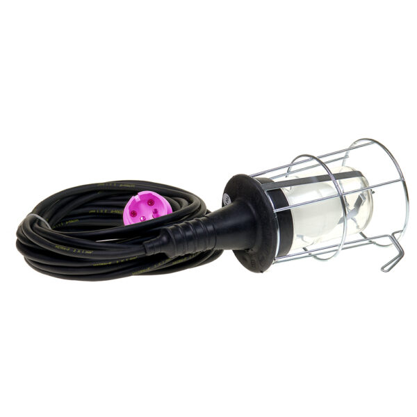 Eurolux 52.010.05 Lampă tip coș din cauciuc E27 - III 60W - 24V - coș din sârmă presată 10m H07RN-F 2 x 1,0 mm²