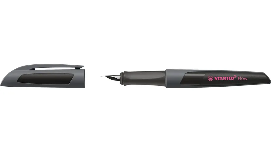 STABILO® Füller - STABILO Flow ACTIVE in anthrazit - Einzelstift - inklusive Patrone anthrazit