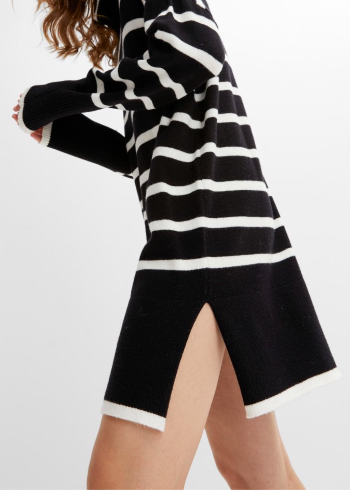 Gestreiftes Strickkleid