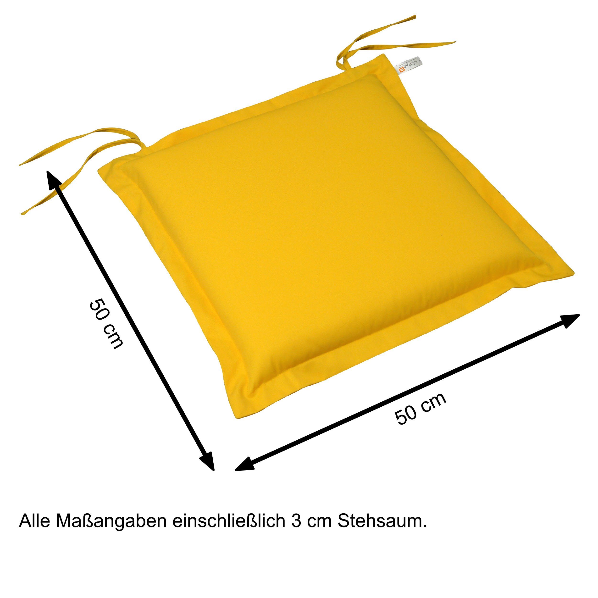 indoba Sitzkissen Premium, 6er Set, extra dick - Gelb - IND-70444-AUSK-6