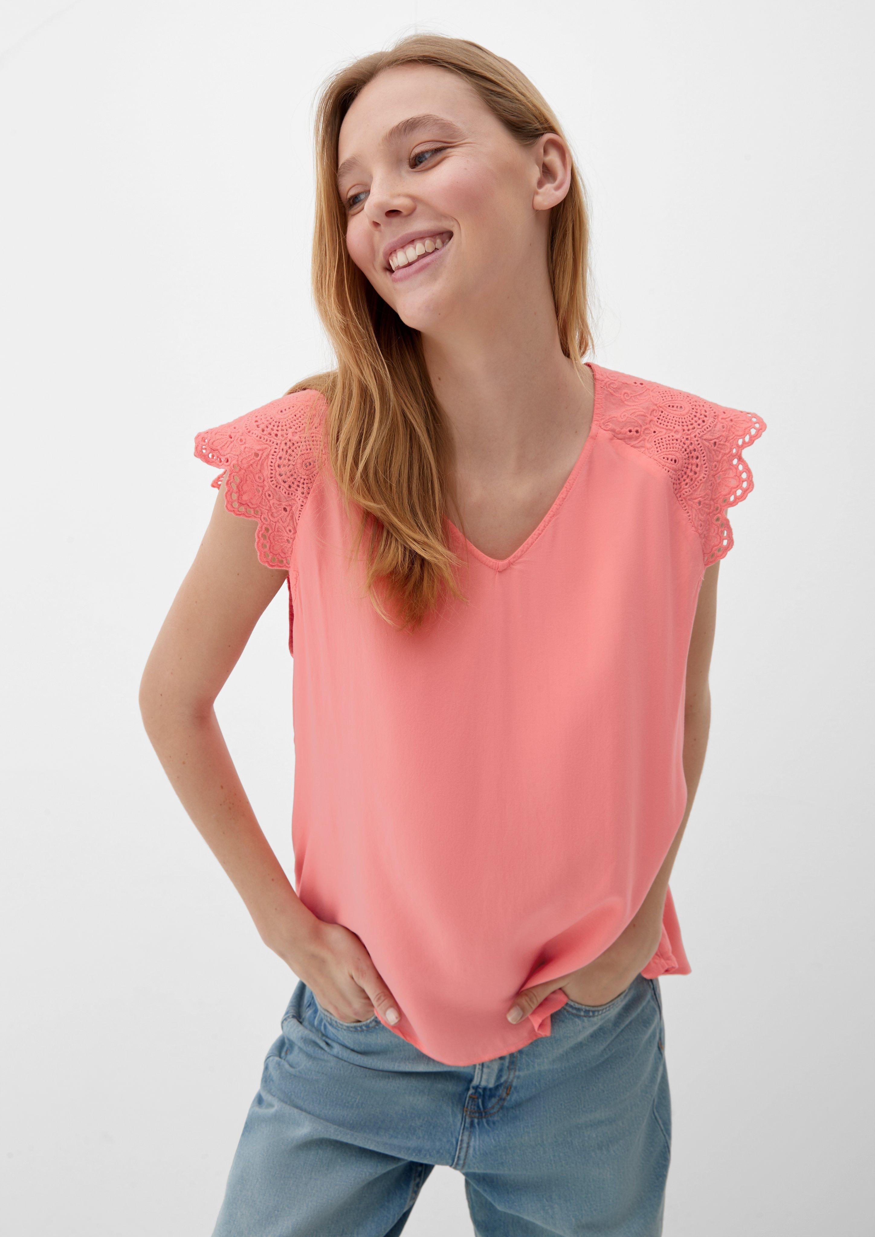 Bluse mit Broderie Anglaise  2132615-4281
