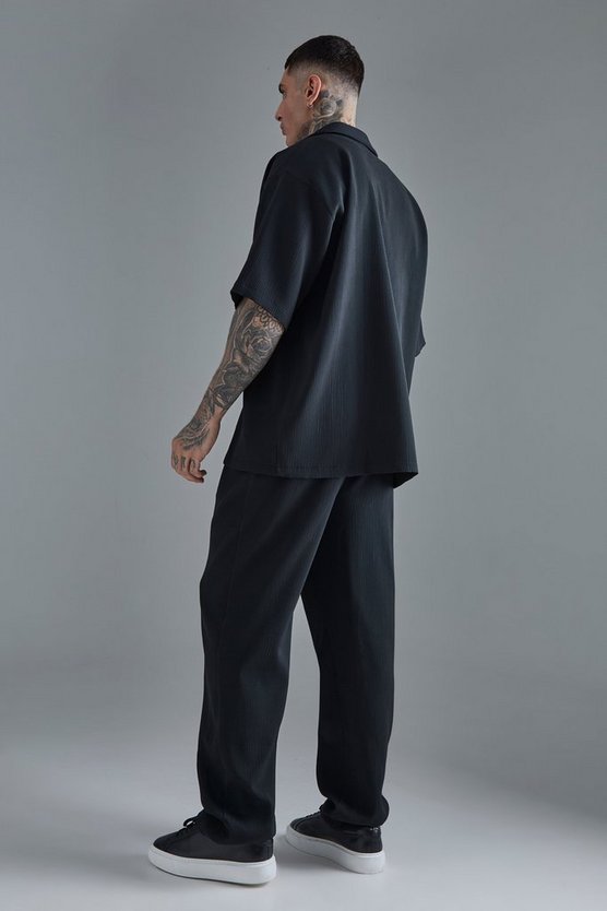 Tall kurzärmliges Oversize Hemd