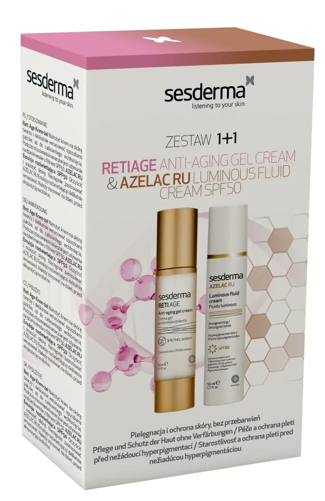 Sesderma Sæt (Retiage Cream-gel + Azelac Ru Brightening Emulsion SPF50)