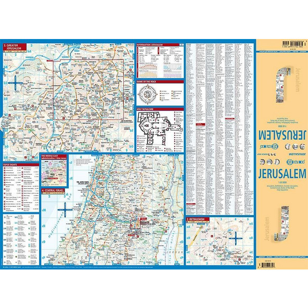 Jerusalem 1 : 8 000 - Straßenkarte