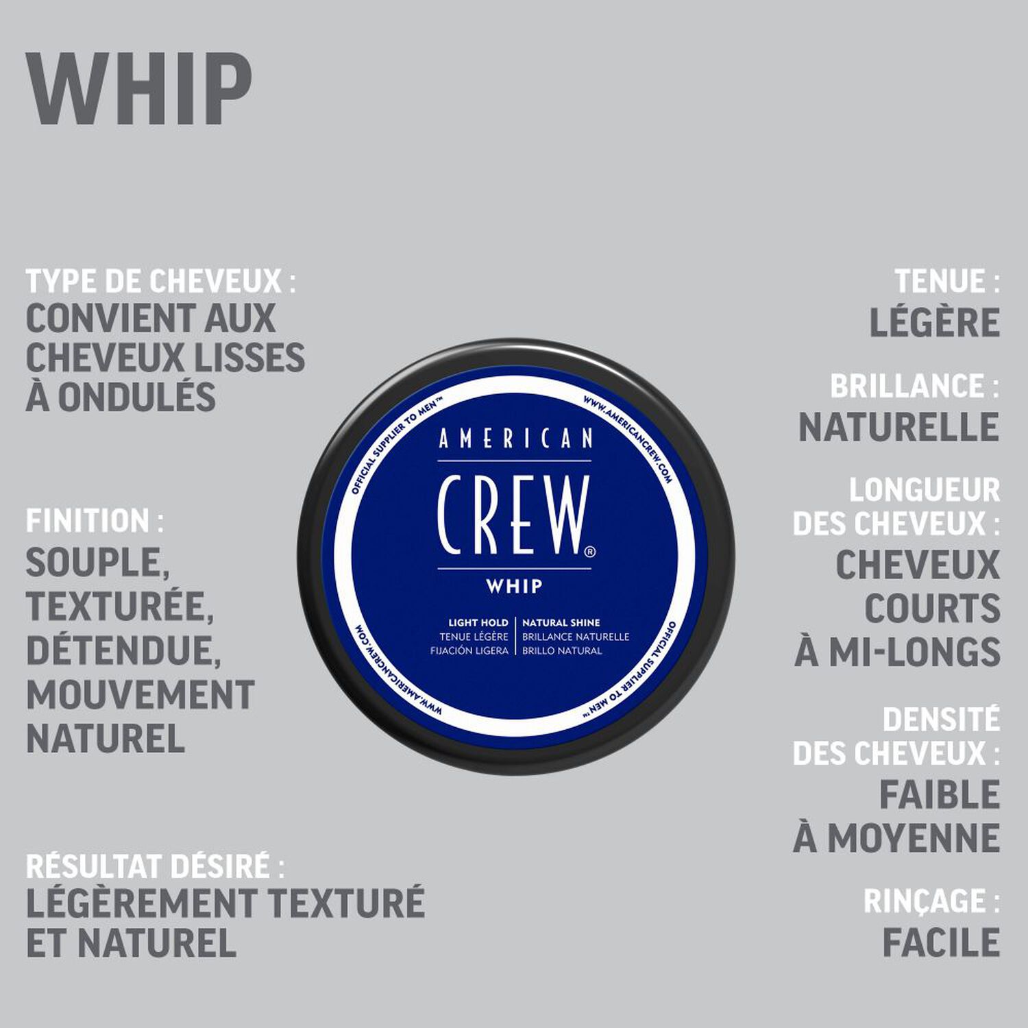 American Crew WHIP Crème Coiffante