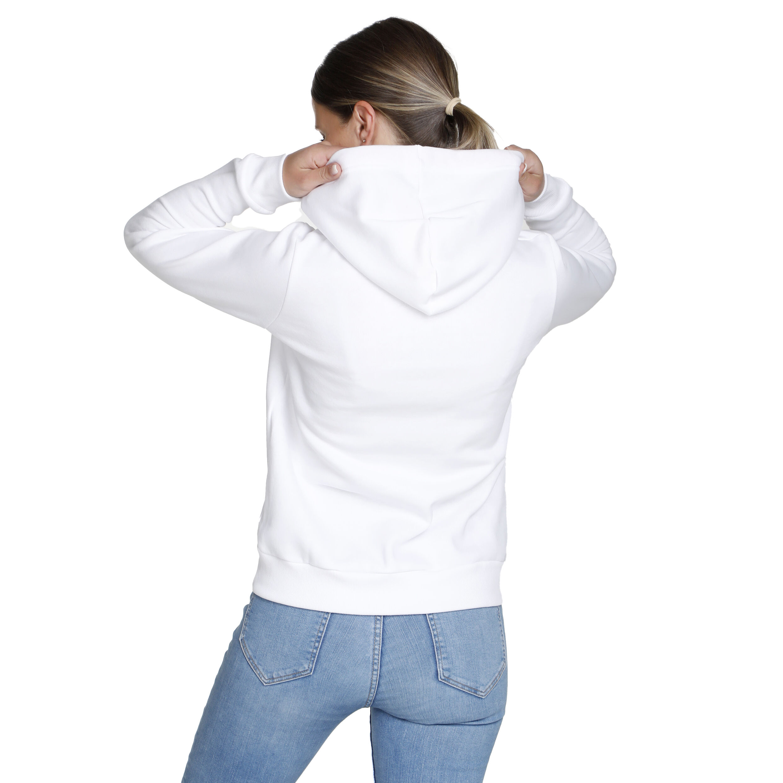 Logo Hoody Damen - Weiß, Pink