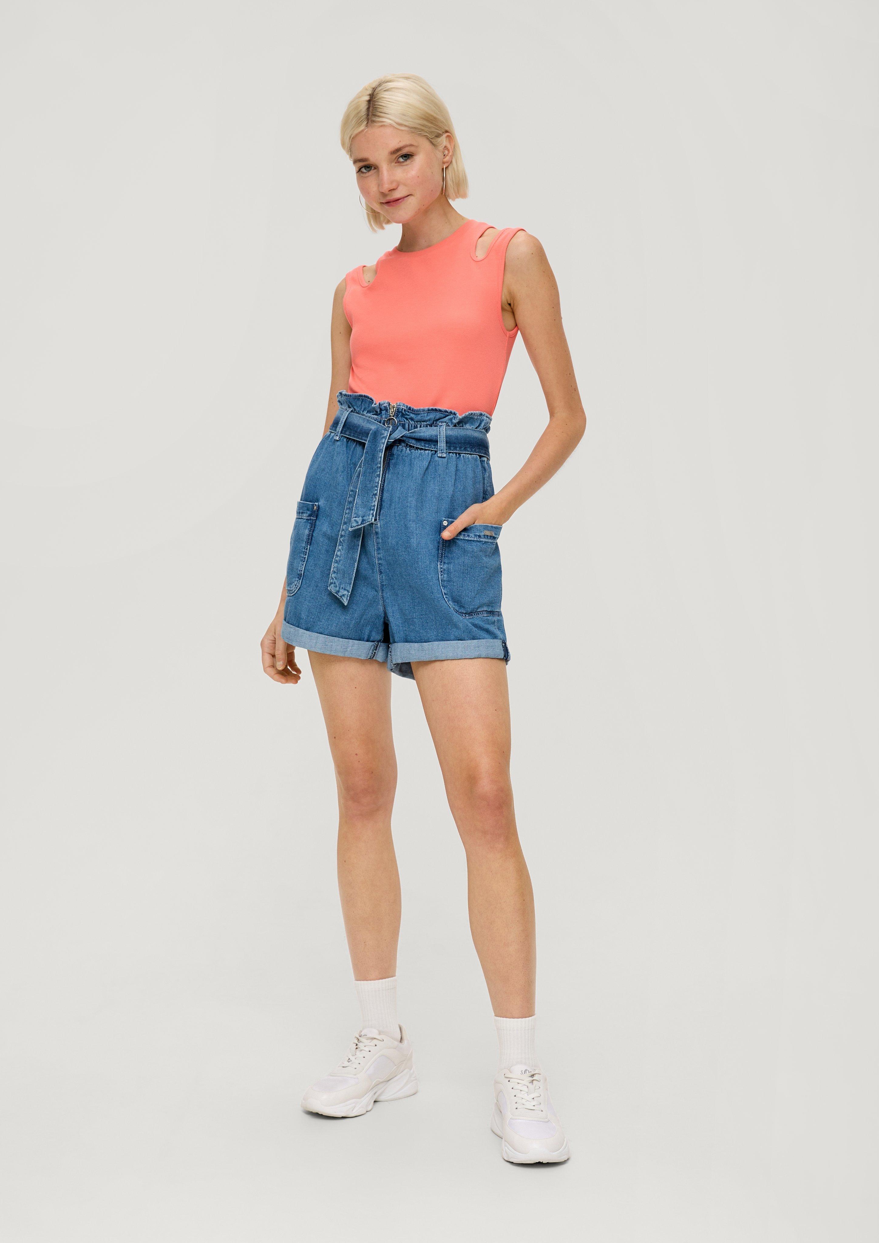 Jeans-Shorts Paper Bag / Relaxed Fit / High Rise / Semi Wide Leg  2131233-54Y2