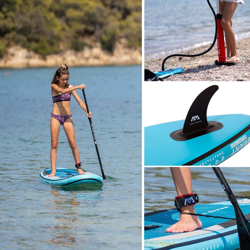Aqua Marina Inflatable SUP-Board SUP aufblasbar VIBRANT Polyvinylchlorid (Pvc), Aufblasbares Board, (Set)