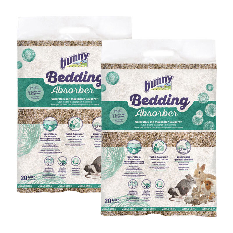 Bunny Streu & Stroh Bunny Bedding Absorber 2x20 l
