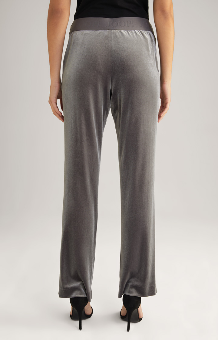 Samt-Hose in Grau