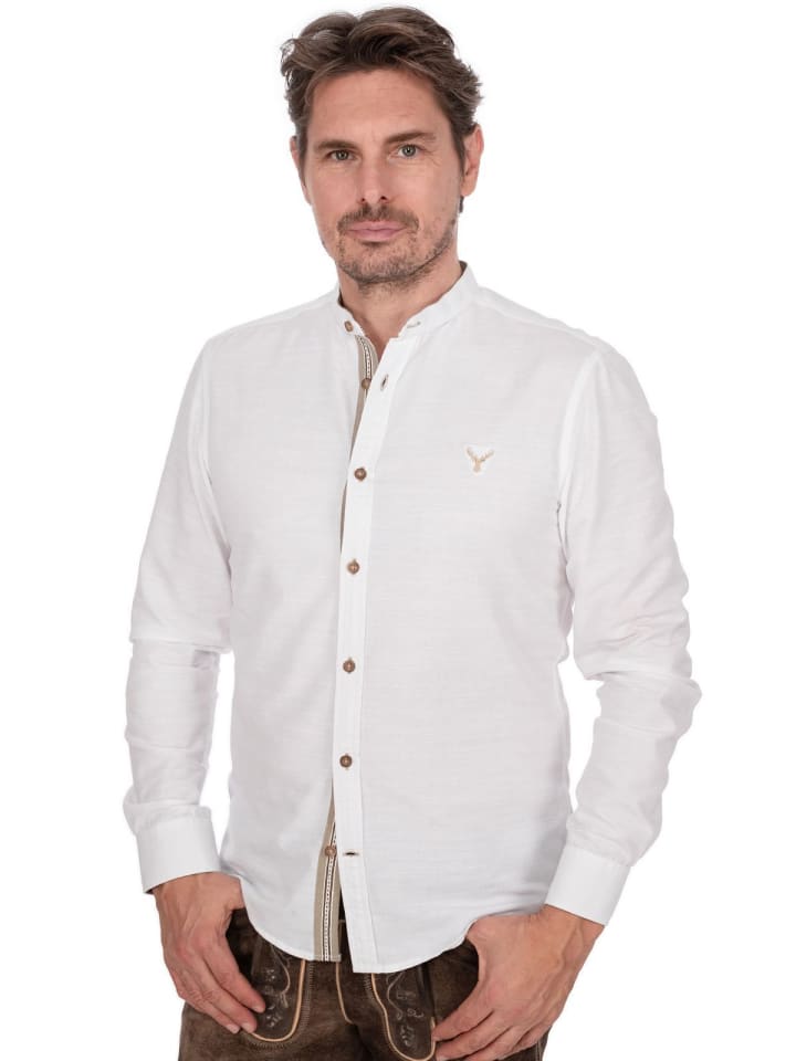 MarJo Stehkragenhemd ROLAND in weiß-erde günstig kaufen 3XL