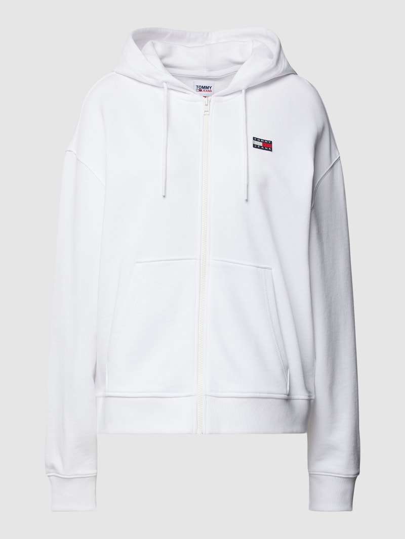 Sweatjacke mit Kapuze in weiß