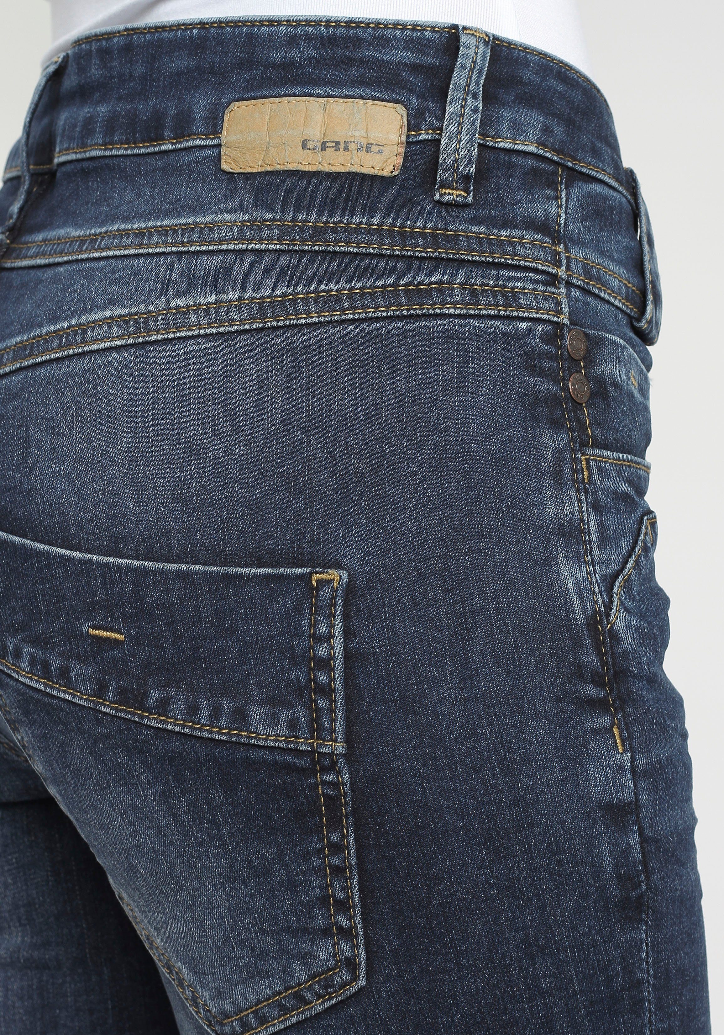 GANG Slim-fit-Jeans 94CARLI mit offener Knopfleiste