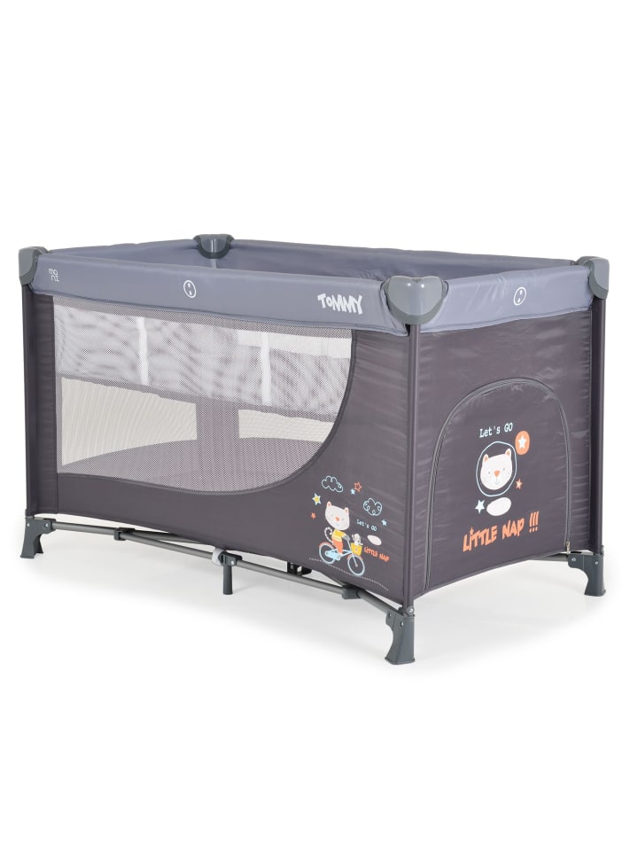 Moni Reisebett Tommy, 2 Ebenen in grau günstig kaufen 60x120 cm