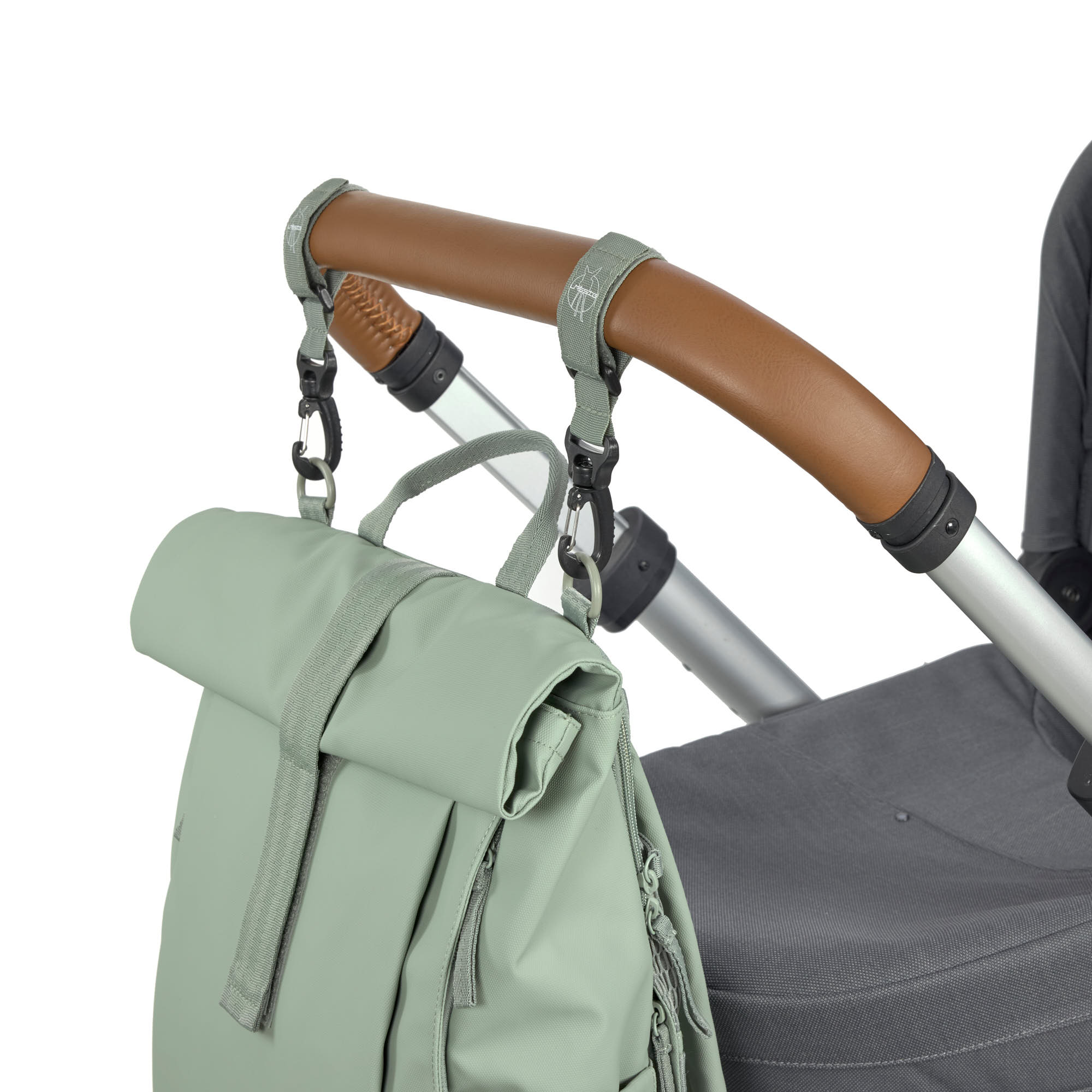 Wickelrucksack - Rolltop Up Backpack, Silbergrün