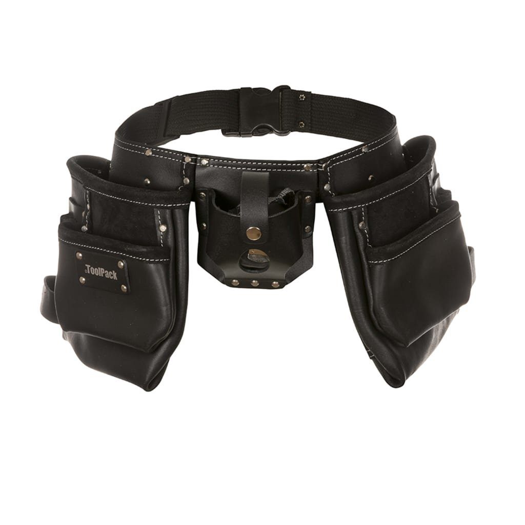Toolpack Hosenträger Werkzeug-Gürtel mit 2 Taschen aus Leder Industrial 366.000 (1-St)