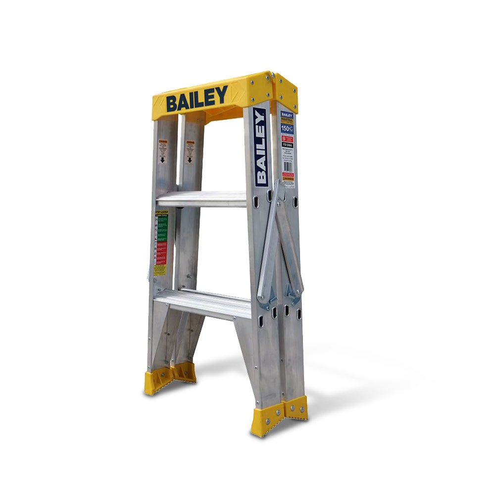 BAILEY 0.9m 150kg 3 Step Pro Aluminium Double Sided Big Top Ladder FS13966