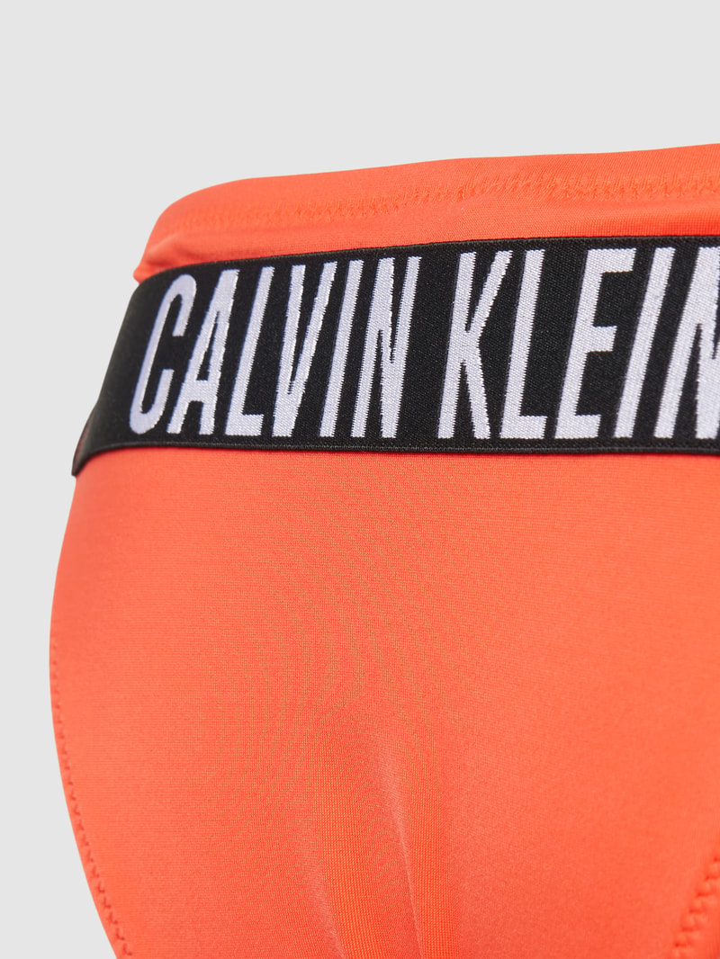 Bikini-Slip mit Schnürung in orange