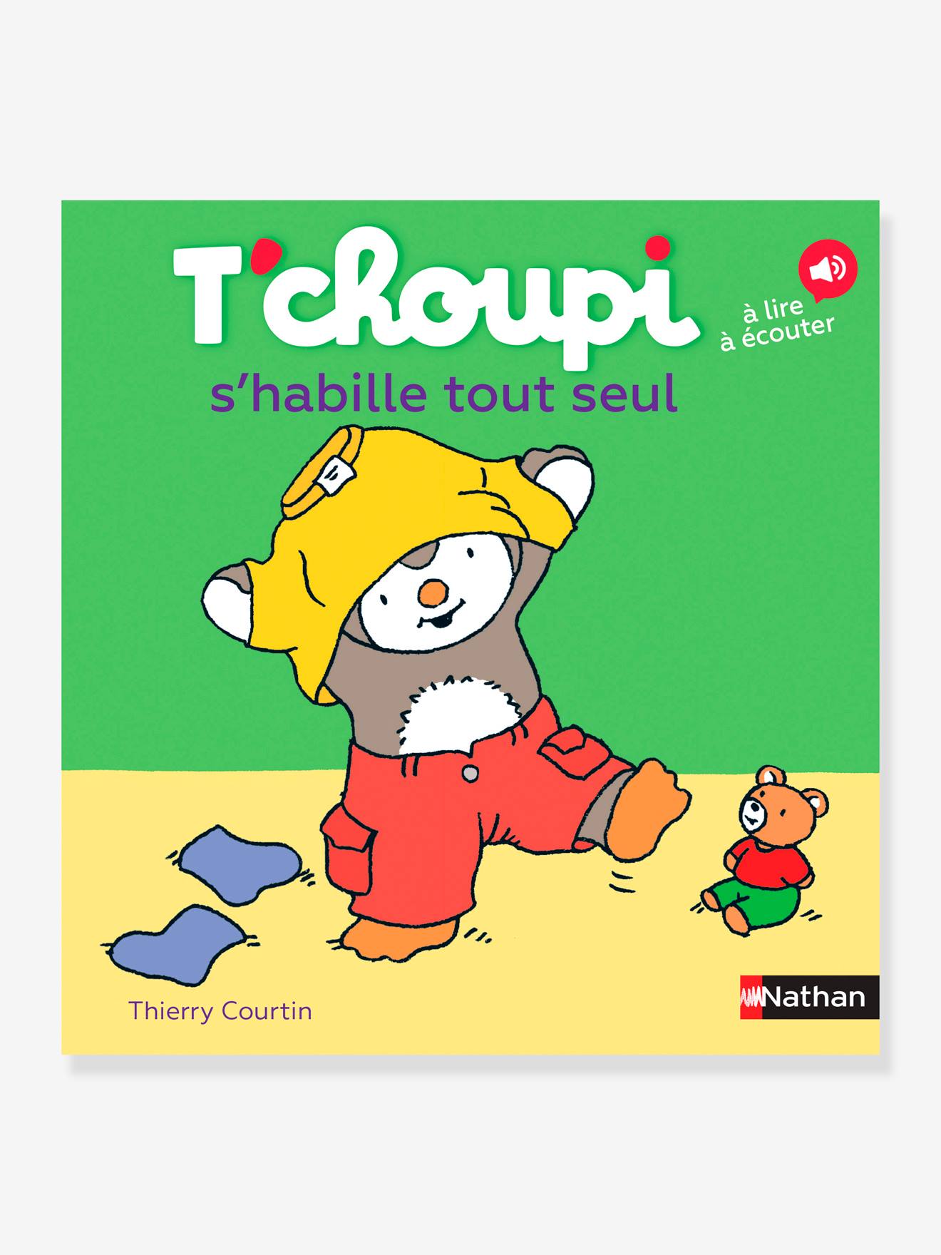 Livre T'choupi s'habille tout seul NATHAN multico