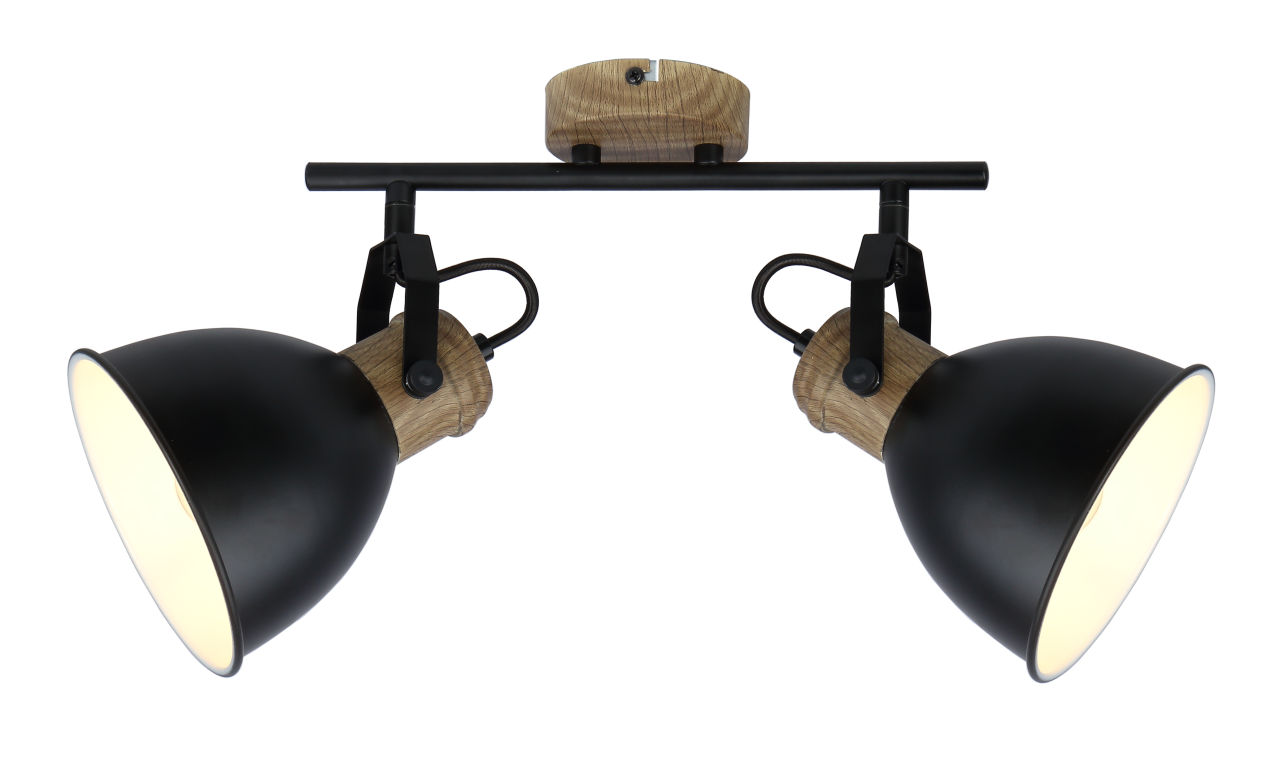 Globo Lighting - WIHO - Strahler Metall schwarz, 2x E27