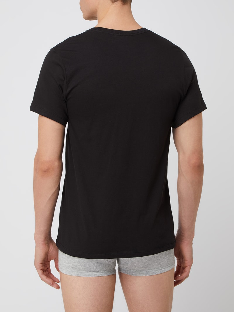 T-Shirt mit Stretch-Anteil im 3er-Pack in hellgrau meliert